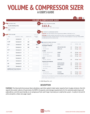 Volume & Compressor Sizer Guide Preview
